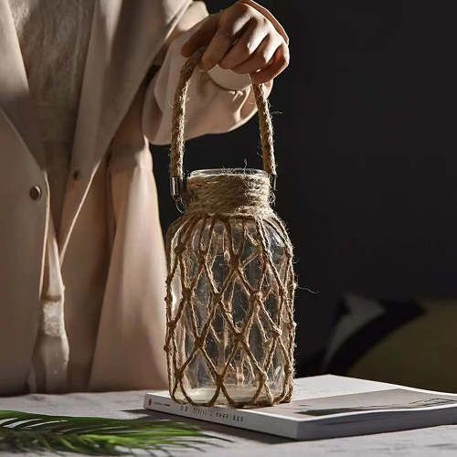 Rustic Hanging Glass Jar