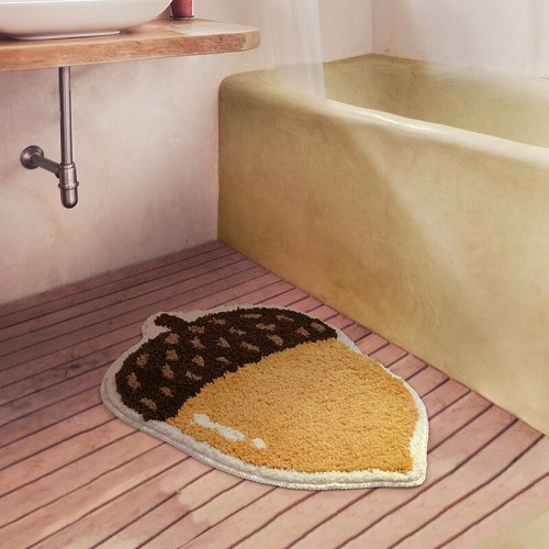 Cute Chestnut Shape Anti-Slip Bathroom Mat