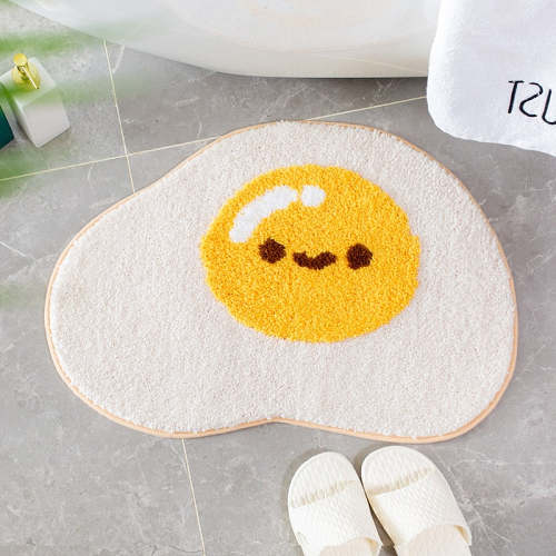 Cute Interesting Egg Yolk Emoji Bathroom & Door Entrance Mat