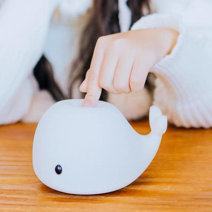Cute Whale Silicone LED Night Light