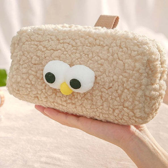 Cute Fluffy Mr Eye Ball Big Size Pencil Case