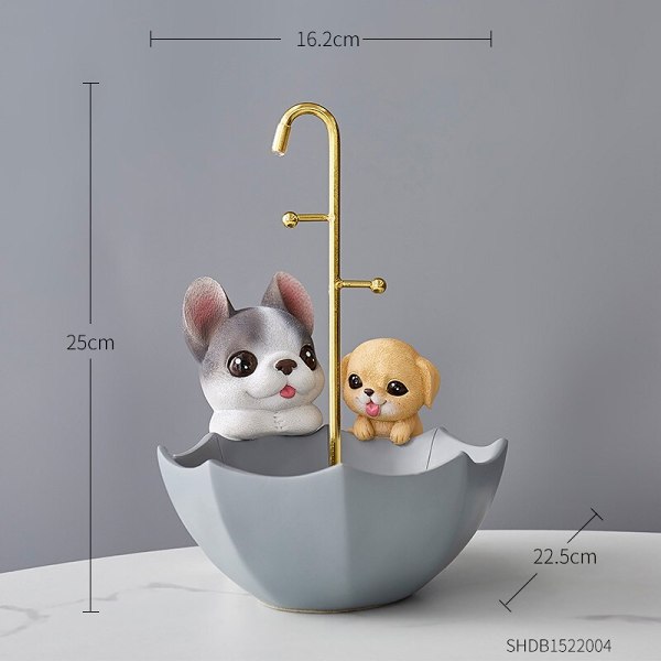 Cute Nordic Style Puppy Dog Basket Candy Colour Home Decor Storage Tray