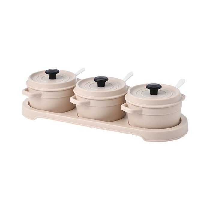 Cute Pastel Colour Condiment Seasoning Storage Container Set