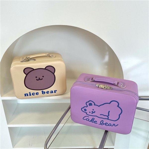 Cute Bear Cartoon Cosmetic Make Up Travel Toiletry Bag