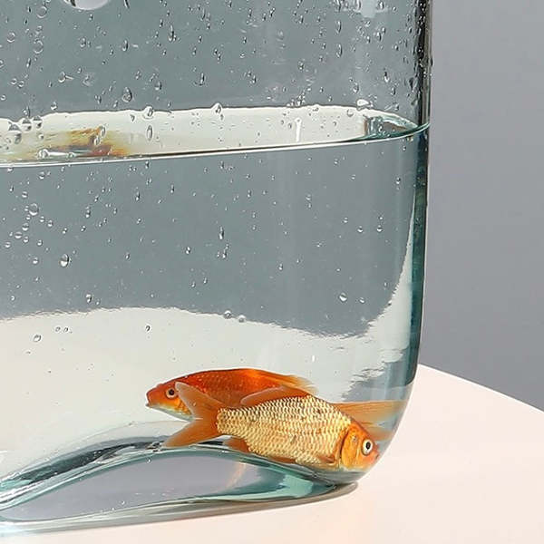 Cute Nordic Style Shopping Bag Glass Vase Decor