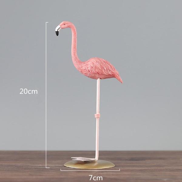 Nordic Style Pink Flamingo Figurine Living Room Decoration Set