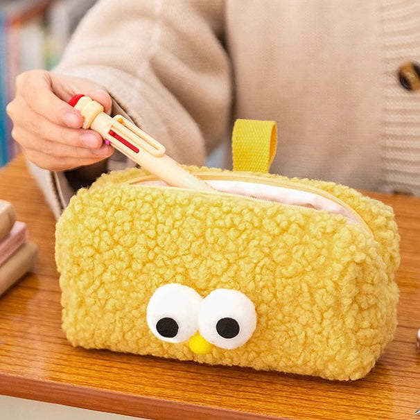 Cute Fluffy Mr Eye Ball Big Size Pencil Case