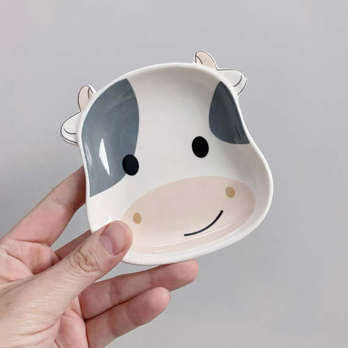 Cute Baby Cow Snack & Main Dish Plates