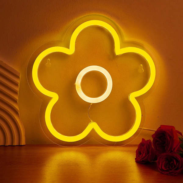 Yellow Flower LED Wall Neon Sign