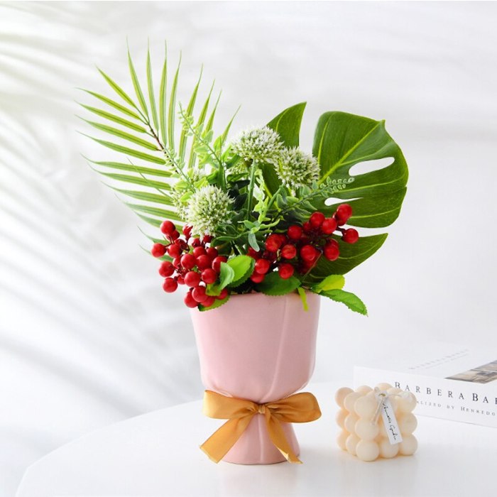 Cute Bouquet Shape Flower Ceramic Home Decor Vase