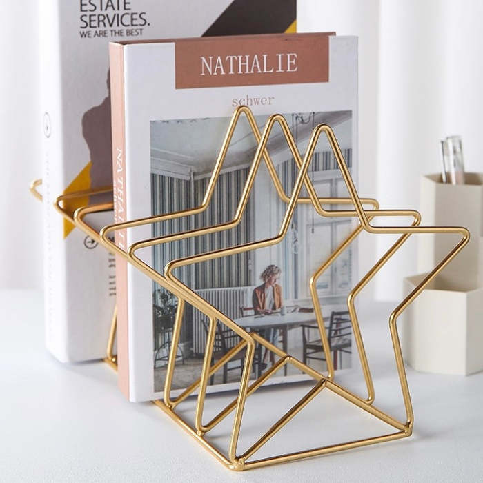 Nordic Style Cute Star Shape Wired Multi Book Stand Rank