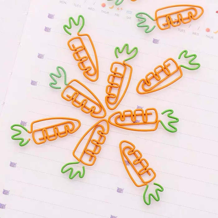 Kawaii Radish Carrot Shaped Journal Diary Paper Clips