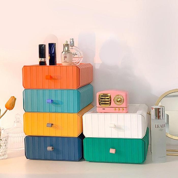 Cute Colourful Multi-Later Mini Desktop Drawer Storage Box Shelf