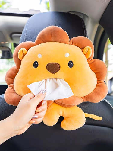 Cute Bear & Crab Style Soft Plush Car Tissue Box Holder
