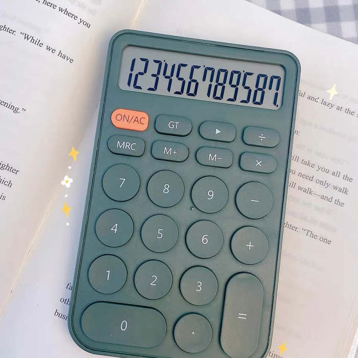 Cute Pastel Candy Color Hand Size Mini Calculator