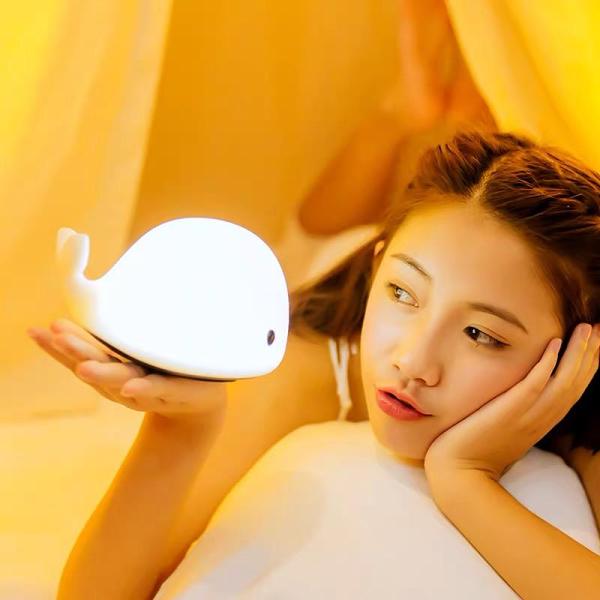 Cute Whale Silicone LED Night Light