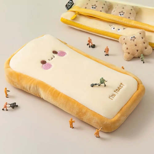 Cute Mr Toast & Mr Cactus Plush Pencil Case Holder