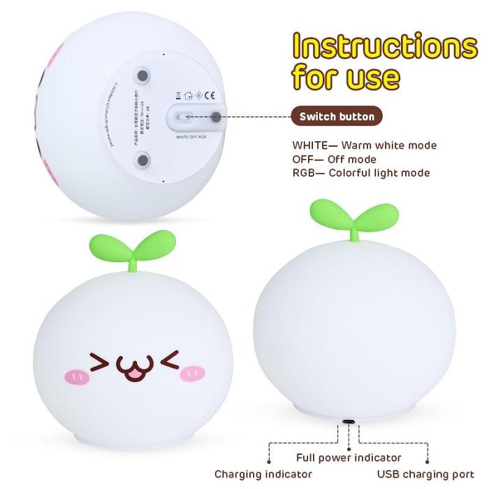 Cute Cartoon USB Touch Sensor LED Night Light Lamp