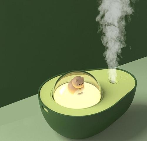 Avocado Humidifier with USB Little Kitten Bedroom Night Light
