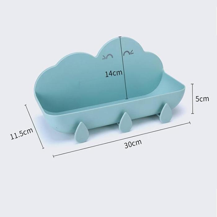 Cute Wall-Mounted Cloud Baby Bathroom Storage Box