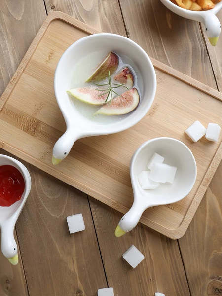 Cute Duckling Shape Ceramic Bowl Set