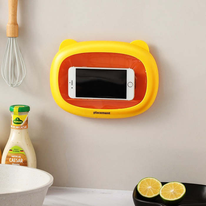 Cute Cat Shape Waterproof Mobile Box Wall Mounted Holder