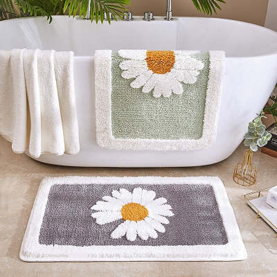 Summer Daisy Pastel Colour Non-Slip Bathroom & Door Entrance Mat