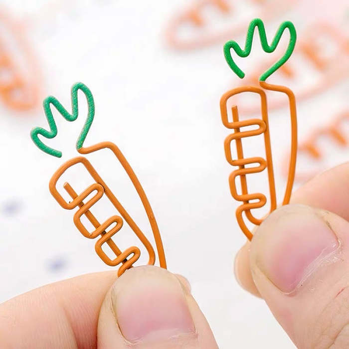 Kawaii Radish Carrot Shaped Journal Diary Paper Clips
