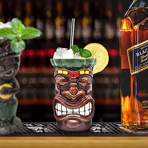 Set of 4– Ceramic Hawaiian Tiki Mugs