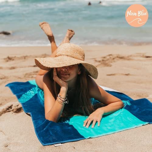 Extra Large (34”x 63”) Plush Honu Beach Towel Made from 100% Cotton