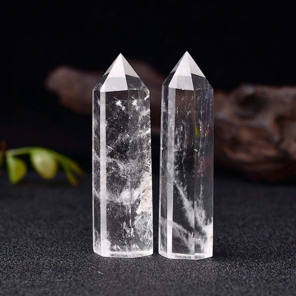 Natural Stones Crystal Wand Amethyst Rose Quartz Healing Stones