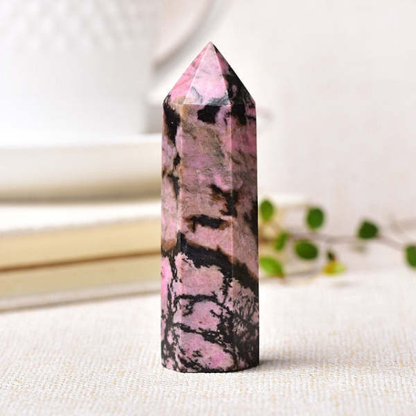 Natural Stones Crystal Wand Amethyst Rose Quartz Healing Stones
