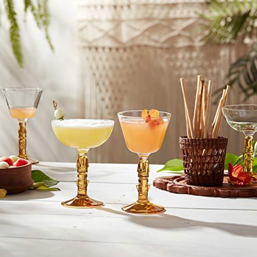 Mai Tai Glasses, Set of 4 Stem Mai Tai Wine (6.8 oz)