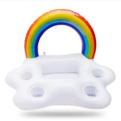 Pool party beach style rainbow cloud wine cola beer drink cushion