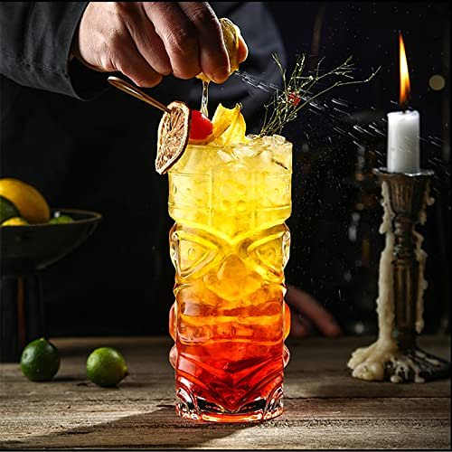 Set of 6 14oz Exotic Cocktail Tiki Glasses