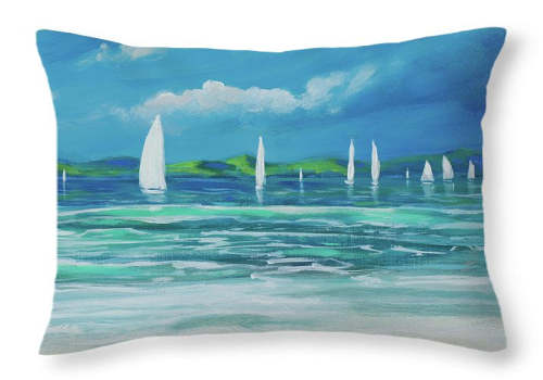Sail Away Beach II Throw Pillow