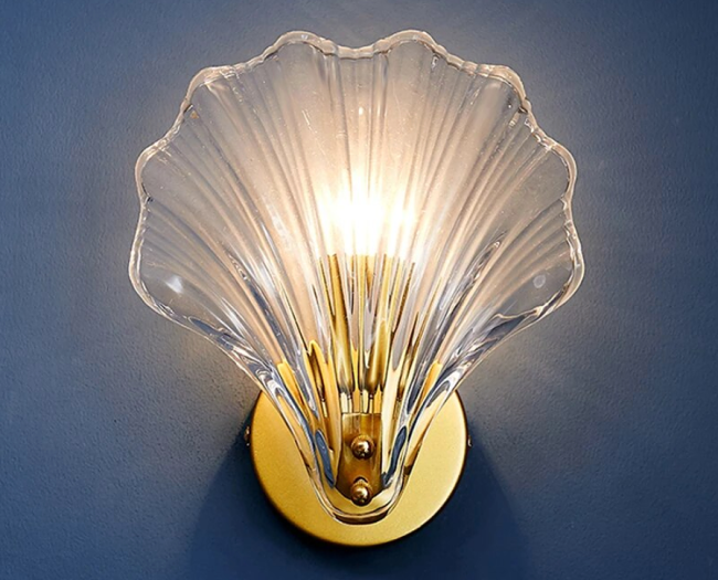 Art Deco Sea Shell Wall Sconce