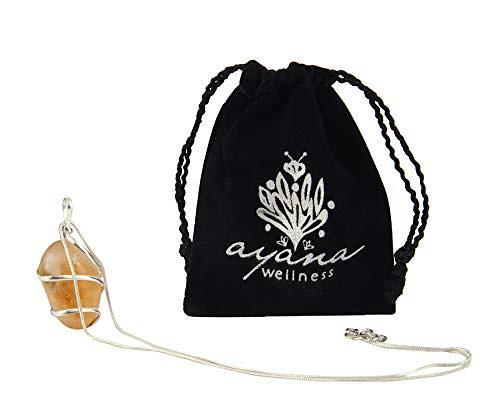 Citrine Gemstone Pendant Necklace - Natural Crystal Healing | Joy, Wealth and Abundance Jewelry for Men & Women