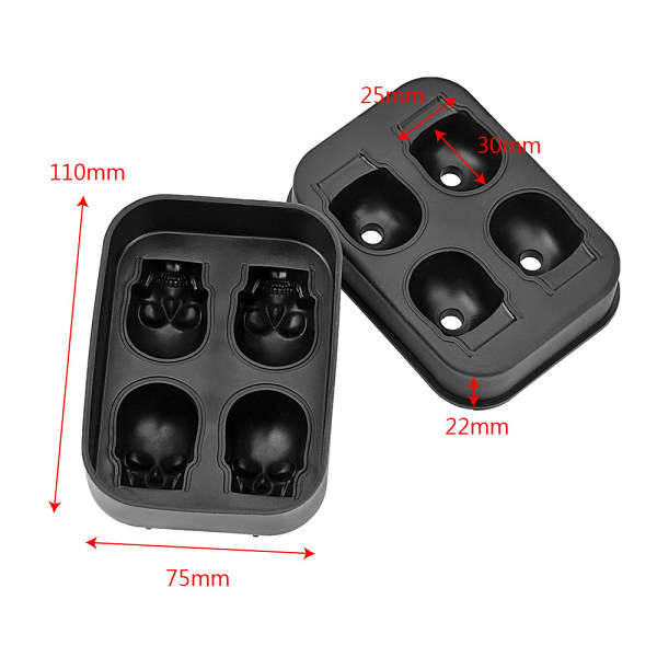 Ice Cube Maker Skull Shape Chocolate Mould