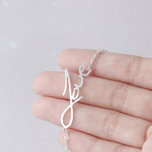 Cut-out handwriting bracelet