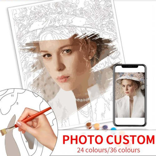 Custom Photo Paint By Numbers Kit