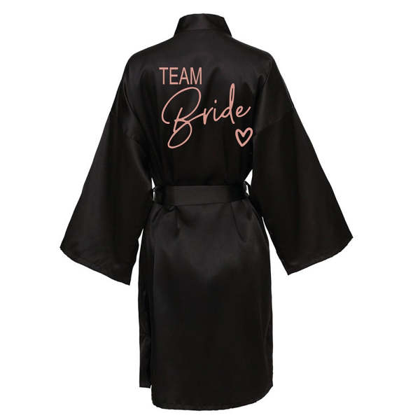 Satin Team Bride Robes For Wedding Shower