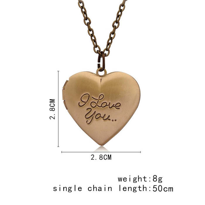 I love you Heart Secret Message Locket