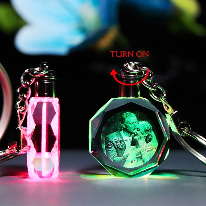 Personalized Photo Keychain with LED