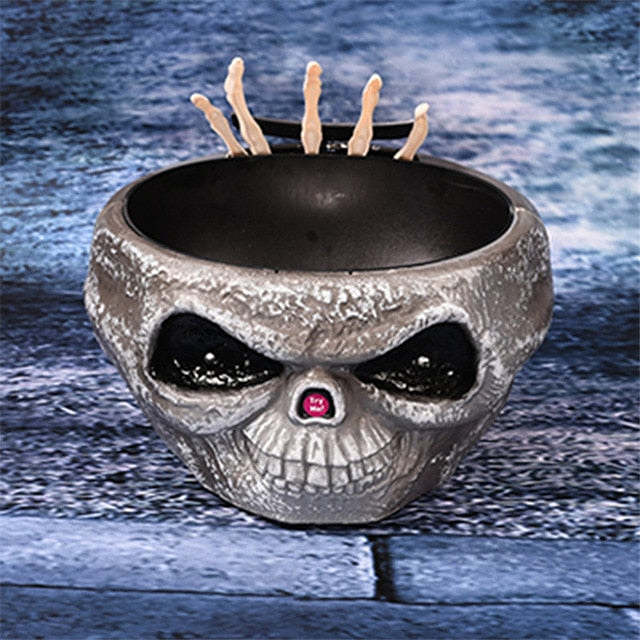 Halloween Animatronics Candy Bowl With Scary Hand
