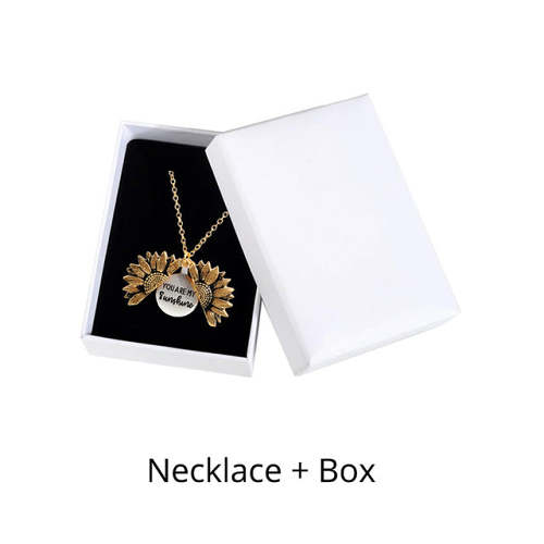 You Are My Sunshine Sunflower Necklace