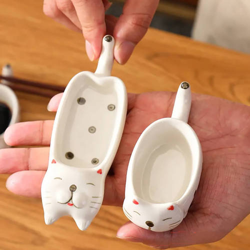 Sleepy Cat Dish Set