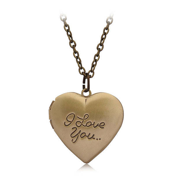 I love you Heart Secret Message Locket
