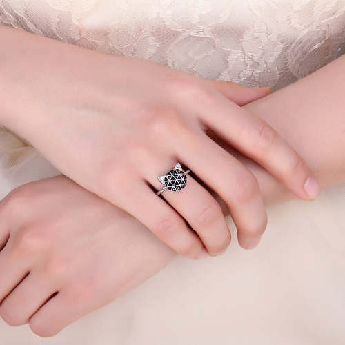 Black Cat Face Ring