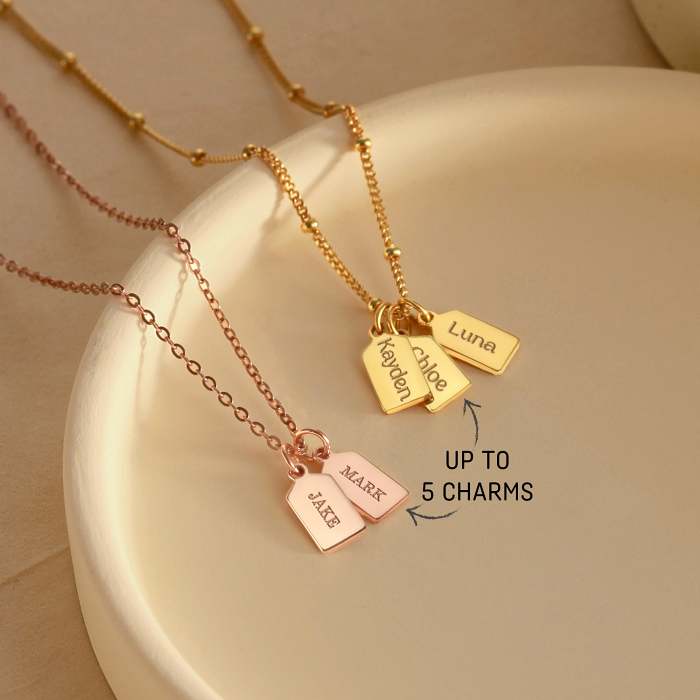 Mom Necklace With Kid's Names